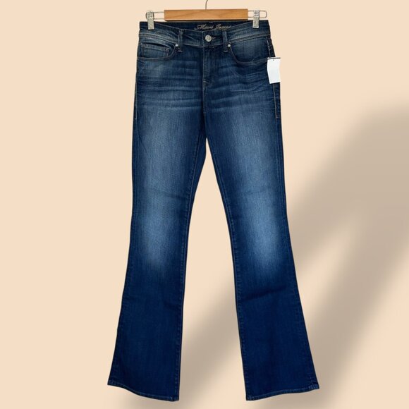 NEW Mavi Jeans‎ Molly Regular Rise Classic Boot Cut Dark Wash Boho Size 27 - Picture 2 of 12